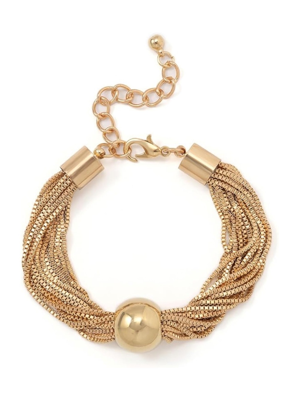 Gold Multi-Chain Statement Bracelet